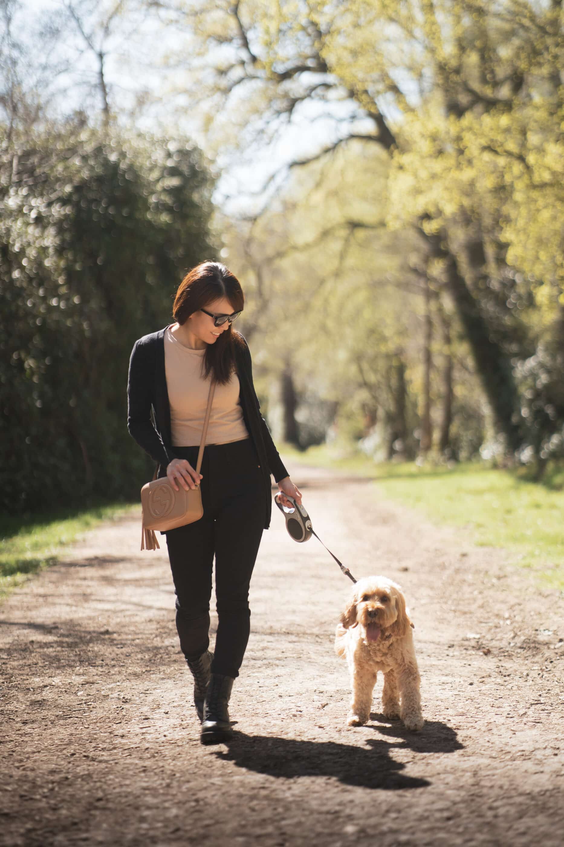 Beyond the Medical Office with dr Koh outside walking the dog