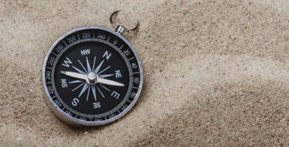 compass in the sand